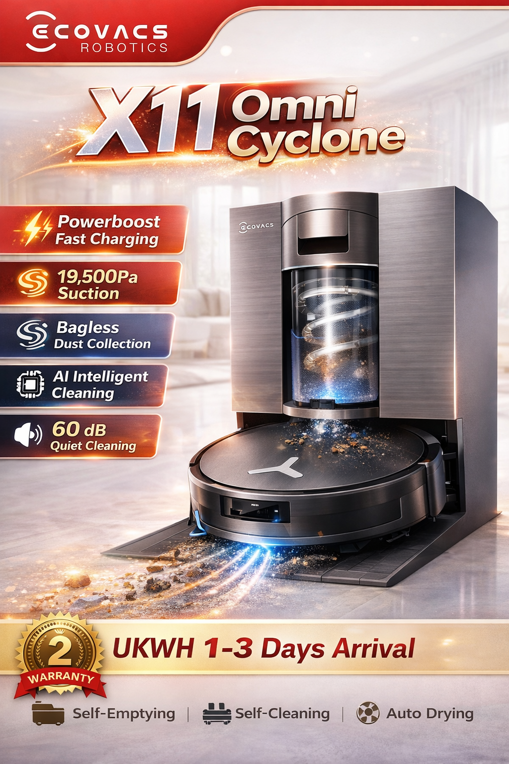 ECOVACS DEEBOT X11 Omni Cyclone