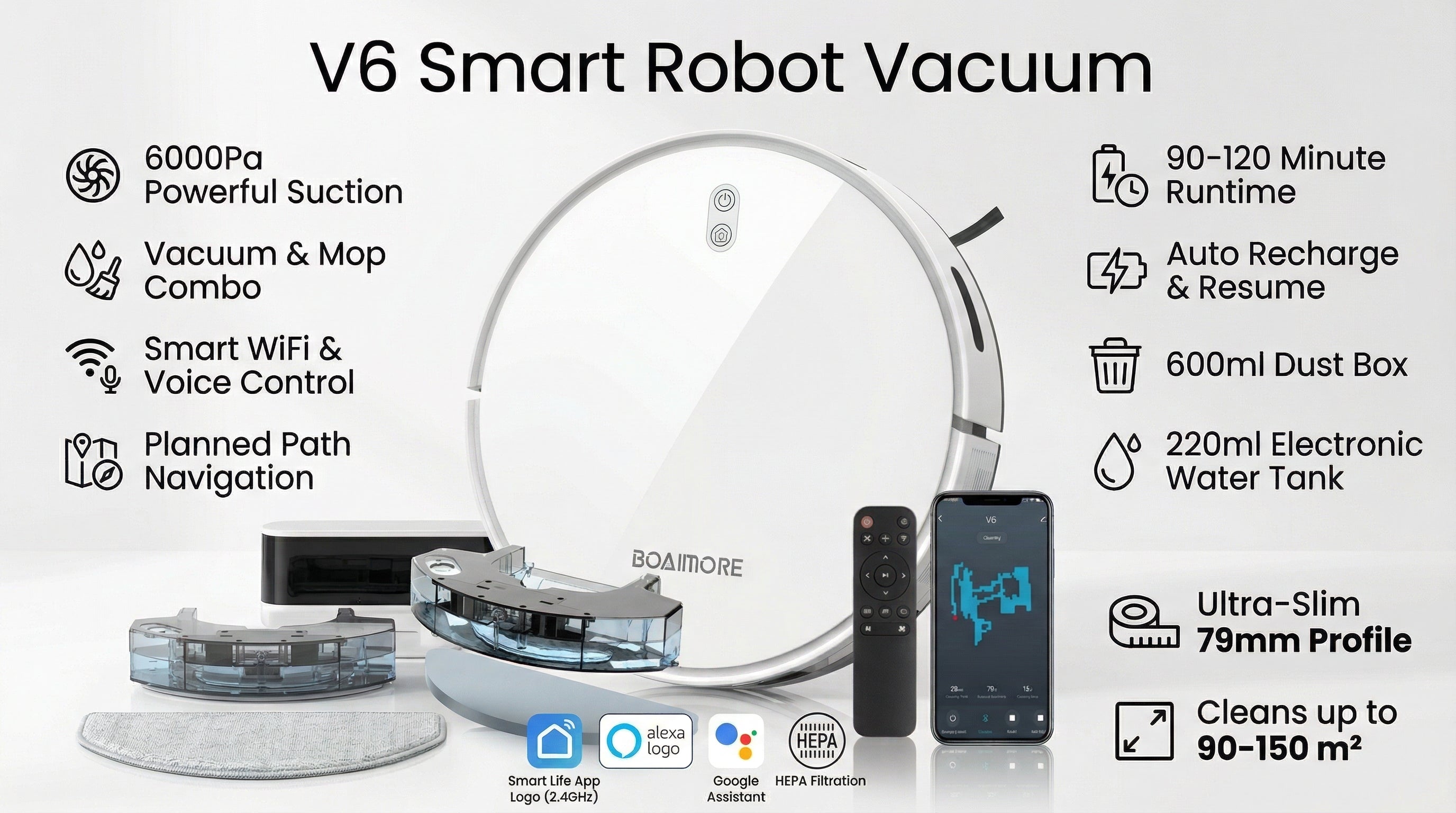 BOAIMORE V6 Smart Vacuum