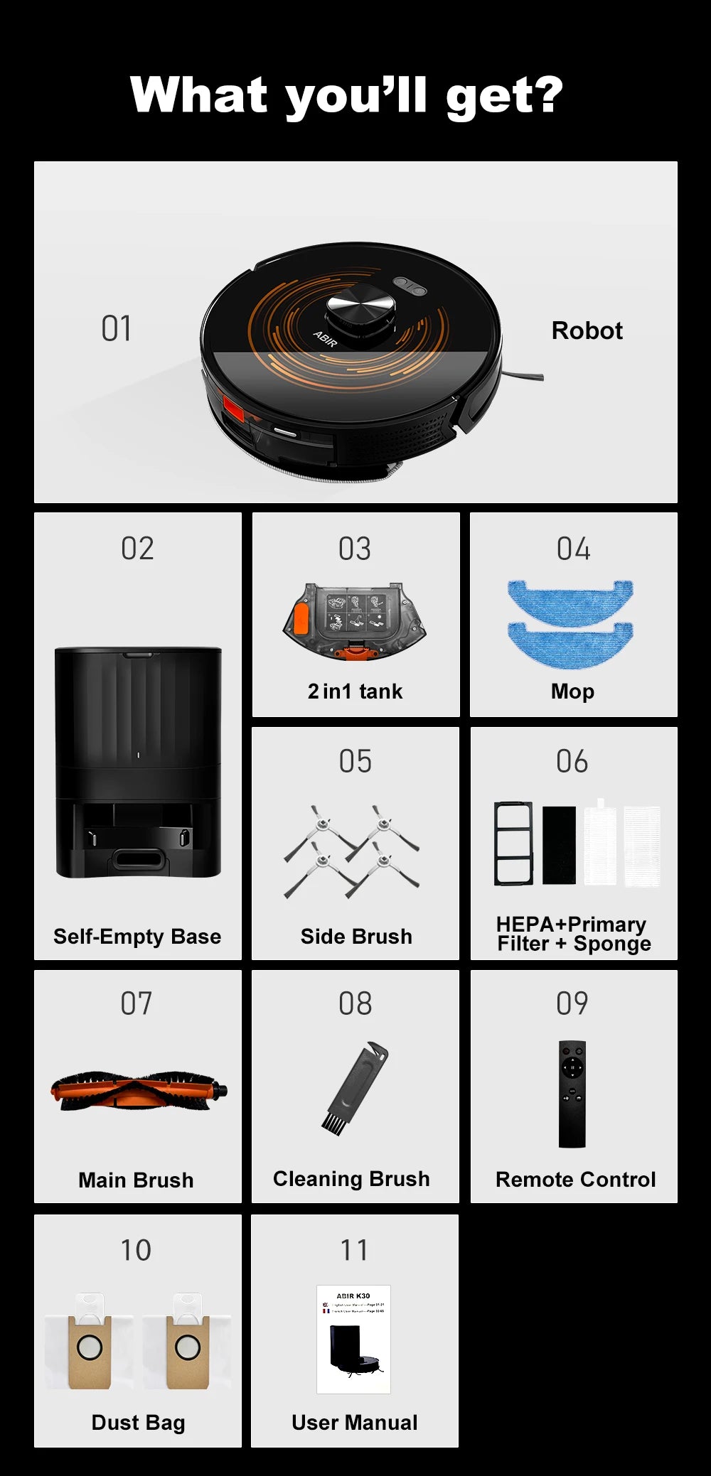 ABIR K30 Smart Vacuum